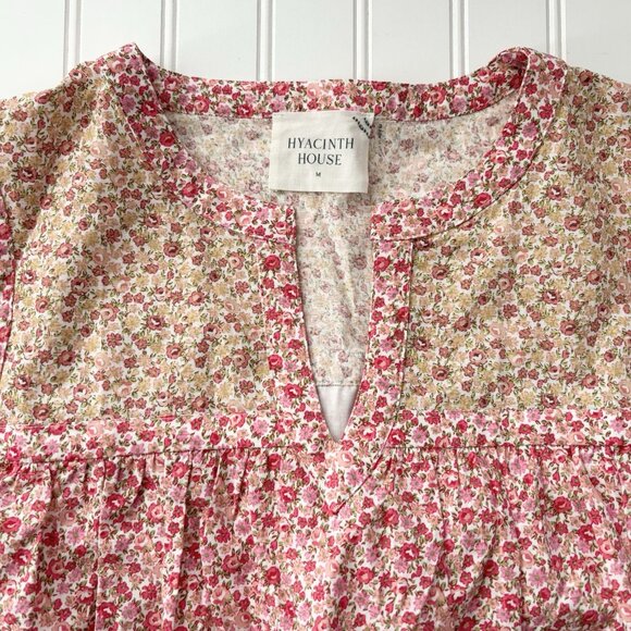 Tuckernuck Hyacinth House Floral Hana Mini Dress (Size M) Tiered Billowy A-line - Picture 10 of 11